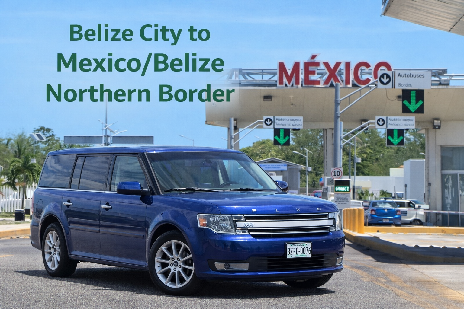 Belize City to Mexico/Belize Northern Border Private Shuttle