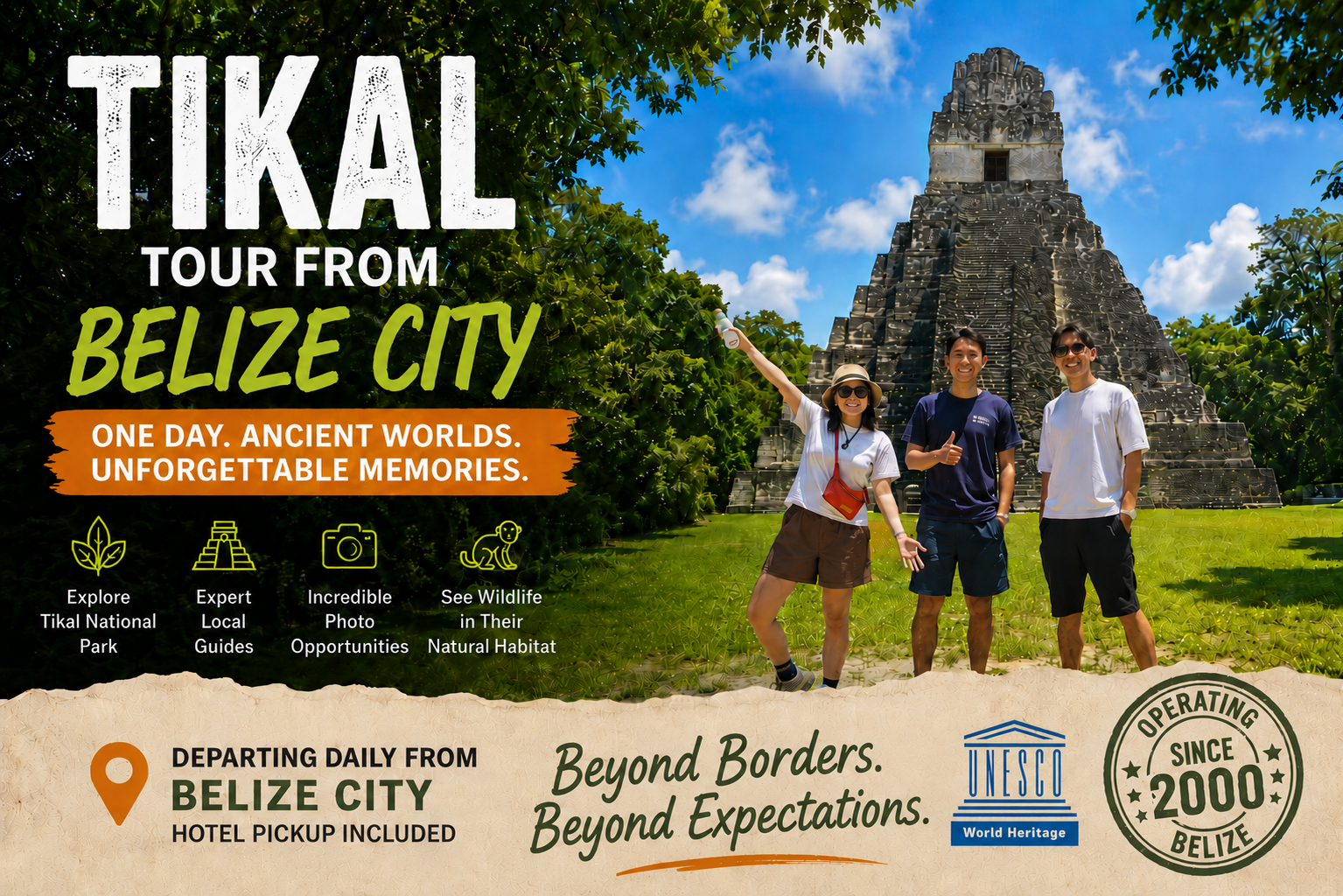 Tikal Day Trip from Belize City | Maya Ruins Adventure
