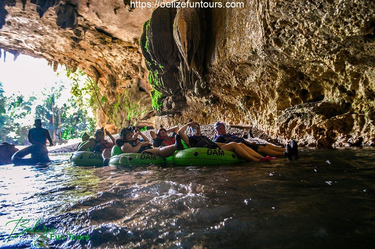 Belize Cave tubing Zipline and Xunantunich tour from Belize City.