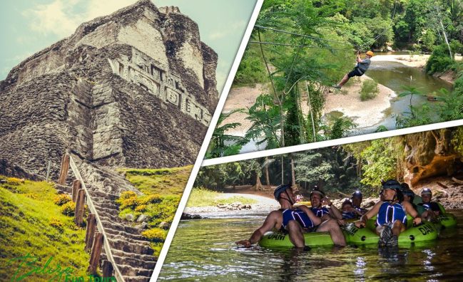 Belize Cave Tubing Zipline and Xunantunich tour