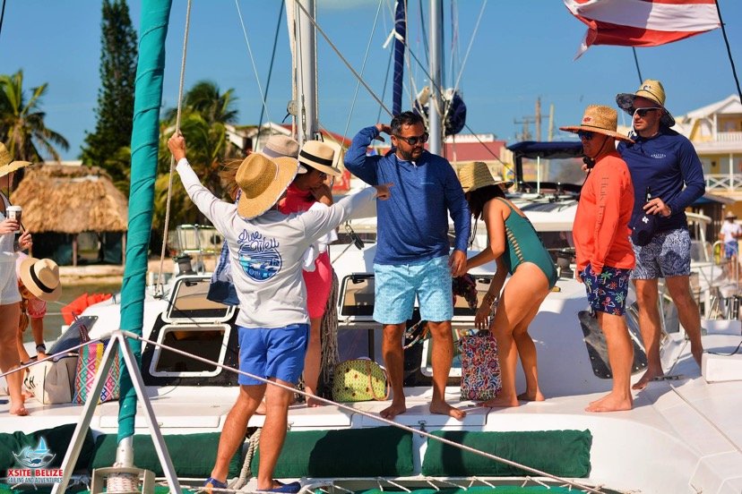 Belize Catamaran Day Sail private charter up to 15 guests with chef service