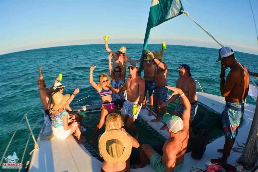 Belize Catamaran Day Sail private charter up to 15 guests with chef service